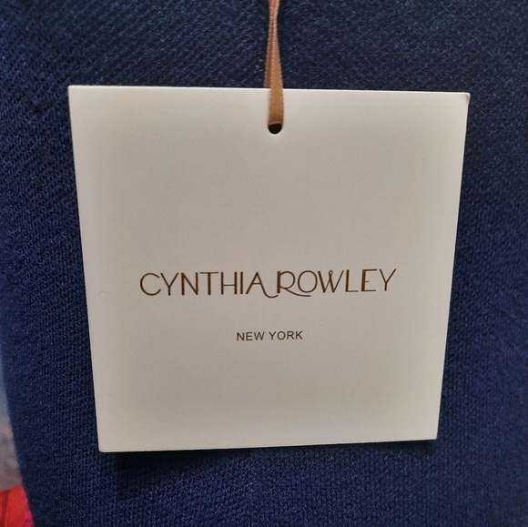 NWT Cynthia Rowley Navy Blue Floral Maxi Dress SMALL - Picture 6 of 11